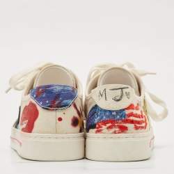 Marc Jacobs Multicolor Printed Canvas Christy Pave Sneakers Size 39
