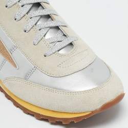 Marc Jacobs Two Tone Suede and Leather Lace Up Sneakers Size 41