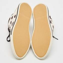 Marc Jacobs Black/Cream Dot Canvas Lace Up Sneakers Size 37