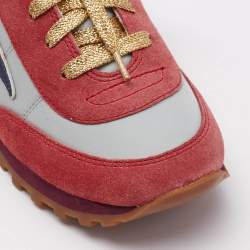 Marc Jacobs Tricolor Suede and Leather Lace Up  Sneakers Size 37