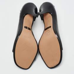 Marc Jacobs Black Leather Logo Ankle Chain Strap Sandals Size 40