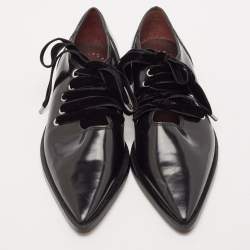 Marc Jacobs Black Patent Leather Derby Size 36.5