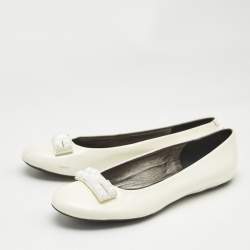 Marc Jacobs White Patent Leather Ballet Flats Size 37