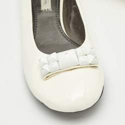 Marc Jacobs White Patent Leather Ballet Flats Size 37