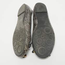 Marc Jacobs Green Python Leather Ballet Flats Size 38