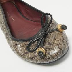 Marc Jacobs Green Python Leather Ballet Flats Size 38