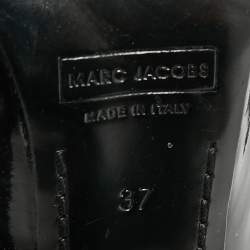 Marc Jacobs Burgundy/Black Patent Leather Mary Jane Pumps Size 37