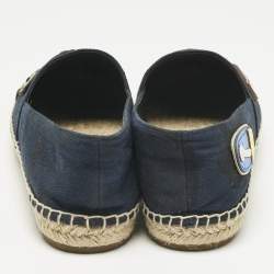 Pre Owned Marc Jacobs Multicolor Camouflage Canvas Patchwork Espadrille Flats Size 39