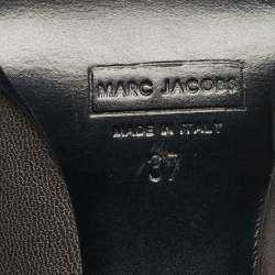 Pre Owned حذاء كاحل مارك جاكوبس جلد ومخمل رمادي مقاس 37