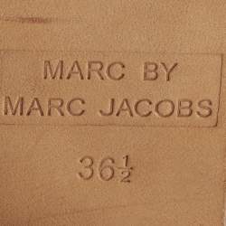 Pre Owned Marc Jacobs Beige Leather Ankle Strap Sandals Size 36.5