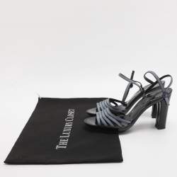 Pre Owned Marc Jacobs Size 37.5 Blue Denim Ankle Strap Sandals