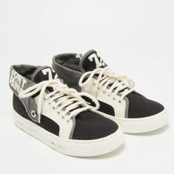 Pre Owned Marc by Marc Jacobs Don't Panic Size 36 Multicolor Canvas Mid Top Sneakers