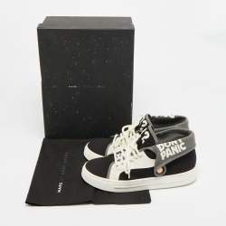 Pre Owned Marc by Marc Jacobs Don't Panic Size 36 Multicolor Canvas Mid Top Sneakers