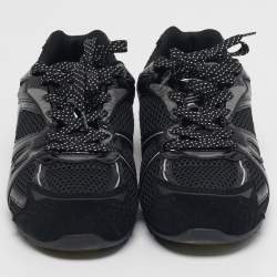 مملوكة مسبقًا Marc Jacobs 72 Spring Size 40 Black/Silver Leather, Mesh and Suede Low Top Sneakers