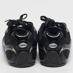 مملوكة مسبقًا Marc Jacobs 72 Spring Size 40 Black/Silver Leather, Mesh and Suede Low Top Sneakers
