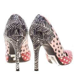 Marc Jacobs Multicolor Python Leather Pointed Toe Pumps Size 38