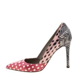 Marc Jacobs Multicolor Python Leather Pointed Toe Pumps Size 38