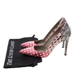 Marc Jacobs Multicolor Python Leather Pointed Toe Pumps Size 38