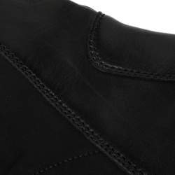 Marc Jacobs Black Leather and Neoprene Knee Length Boots Size 37