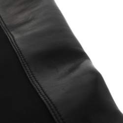 Marc Jacobs Black Leather and Neoprene Knee Length Boots Size 37