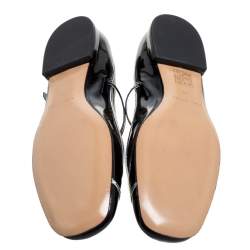 Pre Owned Marc Jacobs Black Patent Leather Mary Jane Ballet Flats Size 40