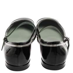 Pre Owned Marc Jacobs Black Patent Leather Poppy Mary Jane Ballet Flat Size 39.5