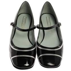 Pre Owned Marc Jacobs Black Patent Leather Poppy Mary Jane Ballet Flat Size 39.5