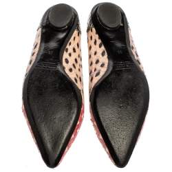 Marc Jacobs Multicolor Snakeskin Cut out Mouse Pointed-Toe Flats Size 36
