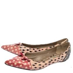 Marc Jacobs Multicolor Snakeskin Cut out Mouse Pointed-Toe Flats Size 36