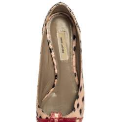 Marc Jacobs Multicolor Snakeskin Cut out Mouse Pointed-Toe Flats Size 36