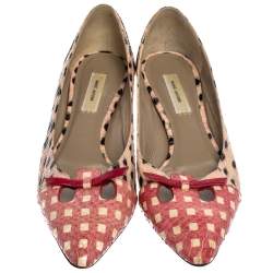 Marc Jacobs Multicolor Snakeskin Cut out Mouse Pointed-Toe Flats Size 36