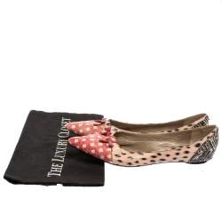 Marc Jacobs Multicolor Snakeskin Cut out Mouse Pointed-Toe Flats Size 36