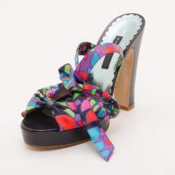 Marc Jacobs Multicolor Printed Sandals Size 38 