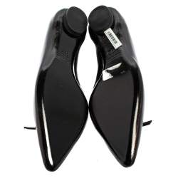 Marc Jacobs Dark Burgundy Leather Bow Pointed Toe Ballet Flats Size 38.5