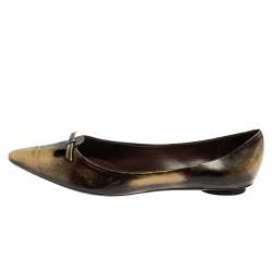 Marc Jacobs Two Tone Leather Bow Ballet Flats Size 38.5