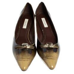 Marc Jacobs Two Tone Leather Bow Ballet Flats Size 38.5
