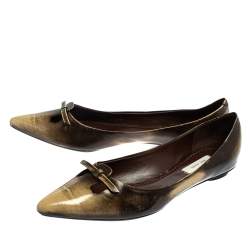 Marc Jacobs Two Tone Leather Bow Ballet Flats Size 38.5