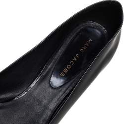  Marc Jacobs Black  Leather Block Loafers Size 41.5