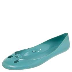 Marc Jacobs Blue Rubber Ballet Flats Size 38