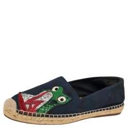 Marc Jacobs Black  Canvas Espadrille Flats Size  38