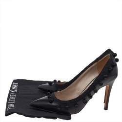 Pre Owned Marc Jacobs Black Leather Embellished Pumps Size 39