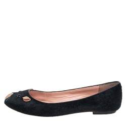 Marc Jacobs Black Calf Hair Mouse Ballet Flats Size 38.5