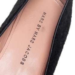 Marc Jacobs Black Calf Hair Mouse Ballet Flats Size 38.5