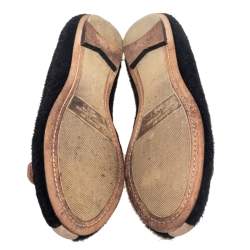 Marc Jacobs Black Calf Hair Mouse Ballet Flats Size 38.5