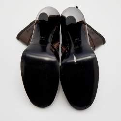 Marc Jacobs Metallic Bronze Patent Leather Ankle Length Boots Size 40.5