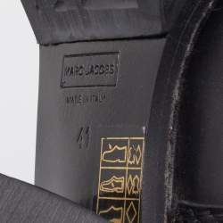 Marc Jacobs Black Leather Fur Lined Ankle Length Boots Size 41