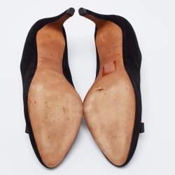 Pre Owned Marc by Marc Jacobs Black  Suede Bow Pumps Size 38
