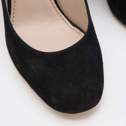 Marc Jacobs Black Suede Block Heel Pumps Size 38