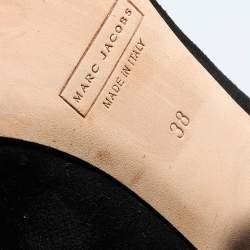 Marc Jacobs Black Suede Block Heel Pumps Size 38