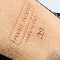 Pre Owned Marc Jacobs Black Leather Embellished D'orsay Sandals Size 39